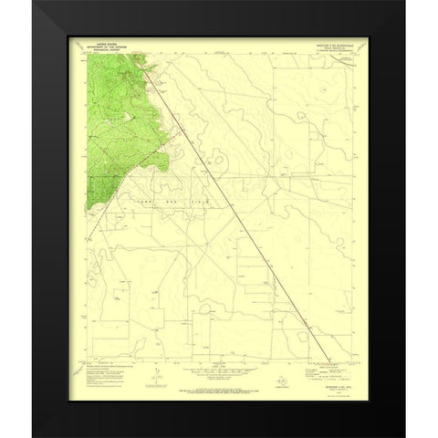 Barstow Texas Quad - USGS 1970 Black Modern Wood Framed Art Print by USGS