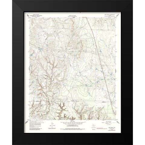 Bob Creek Texas Quad - USGS 1959 Black Modern Wood Framed Art Print by USGS