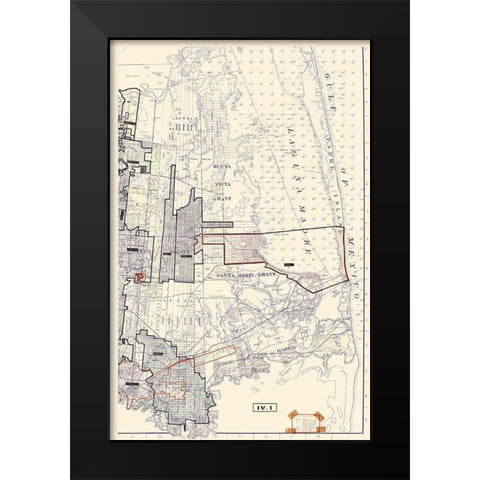 Cameron Texas Part Two - Beard 1956 Black Modern Wood Framed Art Print by Beard
