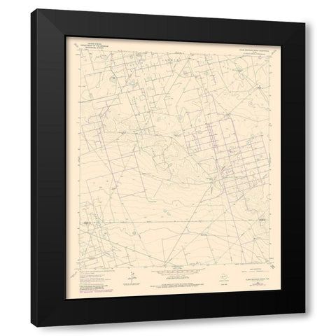 Clark Brothers Ranch Texas Quad - USGS 1981 Black Modern Wood Framed Art Print with Double Matting by USGS