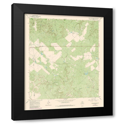 Cedar Mountain Texas Quad - USGS 1981 Black Modern Wood Framed Art Print by USGS