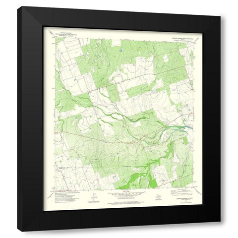 Carrizo Springs NW Texas Quad - USGS 1972 Black Modern Wood Framed Art Print with Double Matting by USGS