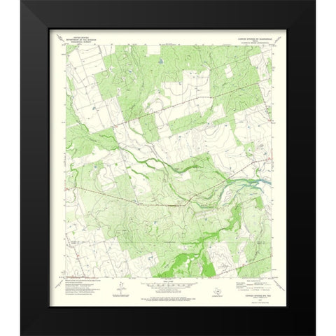 Carrizo Springs NW Texas Quad - USGS 1972 Black Modern Wood Framed Art Print by USGS