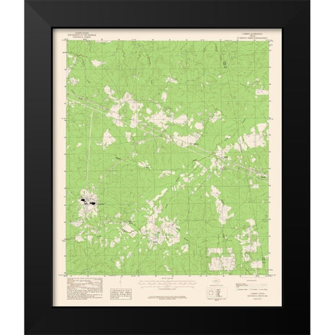 Camden Texas Quad - USGS 1979 Black Modern Wood Framed Art Print by USGS