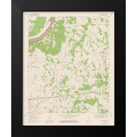Callisburg Texas Quad - USGS 1960 Black Modern Wood Framed Art Print by USGS