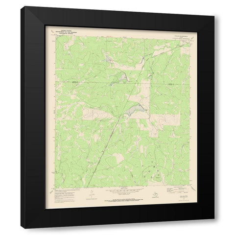 Callan Texas Quad - USGS 1970 Black Modern Wood Framed Art Print with Double Matting by USGS