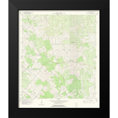 Cadiz Texas Quad - USGS 1979 Black Modern Wood Framed Art Print by USGS