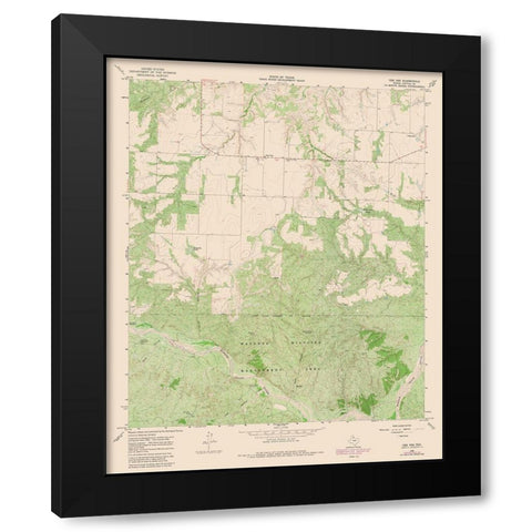 Cee Vee Texas Quad - USGS 1981 Black Modern Wood Framed Art Print by USGS