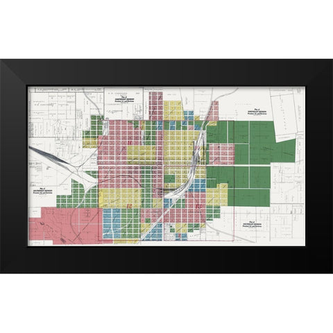 Denison Texas Landowner - Jackson 1908 Black Modern Wood Framed Art Print by Jackson