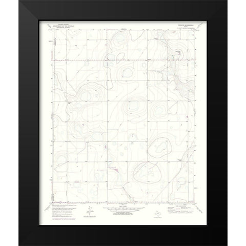 Fairview Texas Quad - USGS 1975 Black Modern Wood Framed Art Print by USGS