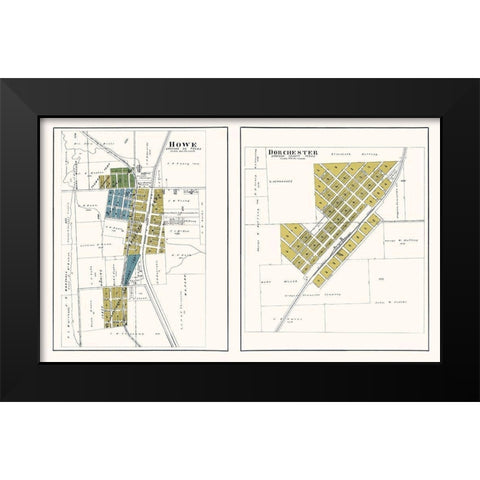Howe, Dorchester Texas Landowner - Jackson 1908 Black Modern Wood Framed Art Print by Jackson
