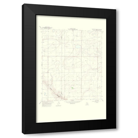 Grandview School Texas Quad - USGS 1967 Black Modern Wood Framed Art Print with Double Matting by USGS