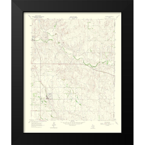 Kelton Texas Quad - USGS 1965 Black Modern Wood Framed Art Print by USGS