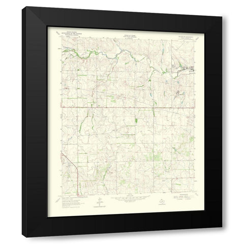 Kelton Northwest Texas Quad - USGS 1965 Black Modern Wood Framed Art Print by USGS