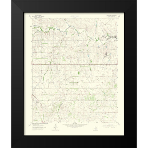 Kelton Northwest Texas Quad - USGS 1965 Black Modern Wood Framed Art Print by USGS
