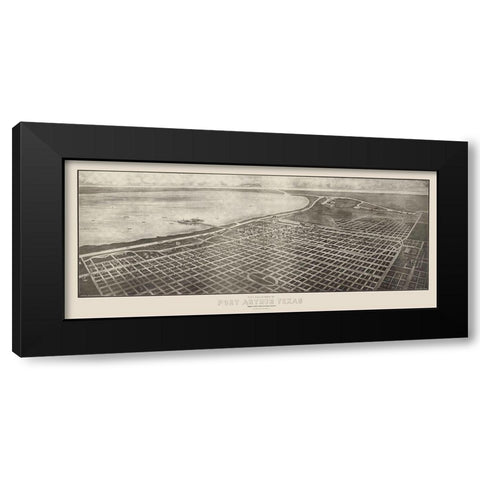 Port Arthur Texas - Glover 1912 Black Modern Wood Framed Art Print with Double Matting by Glover