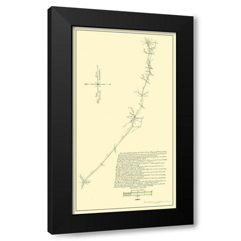 San Antonio To Laredo - 1865 Black Modern Wood Framed Art Print with Double Matting by Roessler