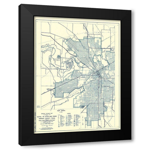 Taylor Ranch Texas Quad - USGS 1969 Black Modern Wood Framed Art Print with Double Matting by USGS