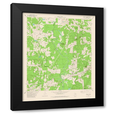 Todd City Texas Quad - USGS 1982 Black Modern Wood Framed Art Print with Double Matting by USGS