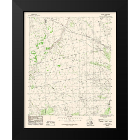 Tolbert Texas Quad - USGS 198 Black Modern Wood Framed Art Print by USGS