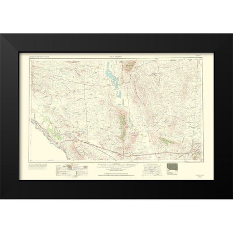 Van Horn Texas Quad - USGS 1954 Black Modern Wood Framed Art Print by USGS