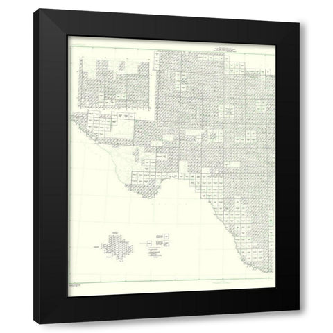 Texas West Texas Quad - USGS 1975 Black Modern Wood Framed Art Print with Double Matting by USGS