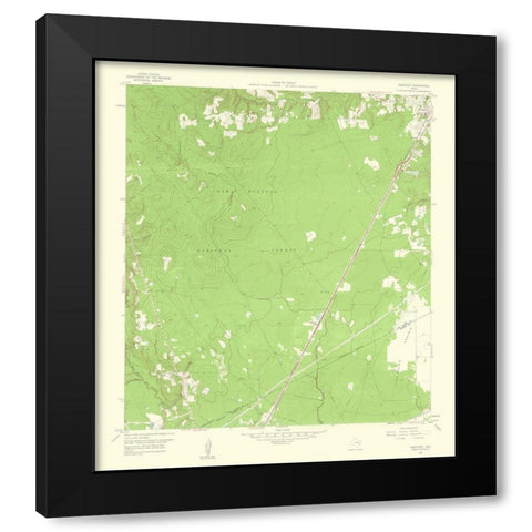 Westcott Texas Quad - USGS 1959 Black Modern Wood Framed Art Print by USGS