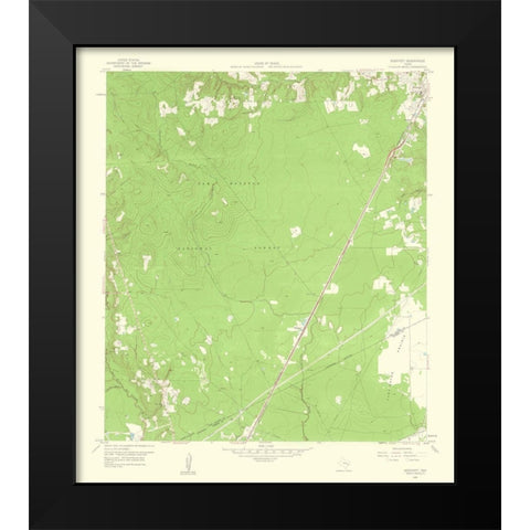 Westcott Texas Quad - USGS 1959 Black Modern Wood Framed Art Print by USGS