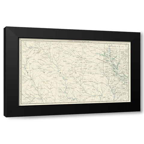 East Texas West Louisiana Sheet- US War Dept 1891 Black Modern Wood Framed Art Print by US War Dept