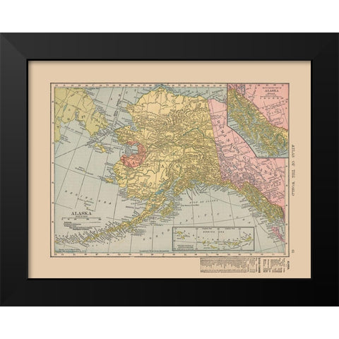 Alaska - Hammond 1910 Black Modern Wood Framed Art Print by Hammond