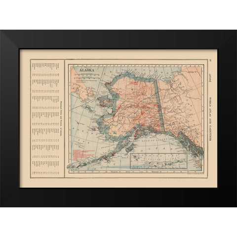 Alaska - Reynold 1921 Black Modern Wood Framed Art Print by Reynold