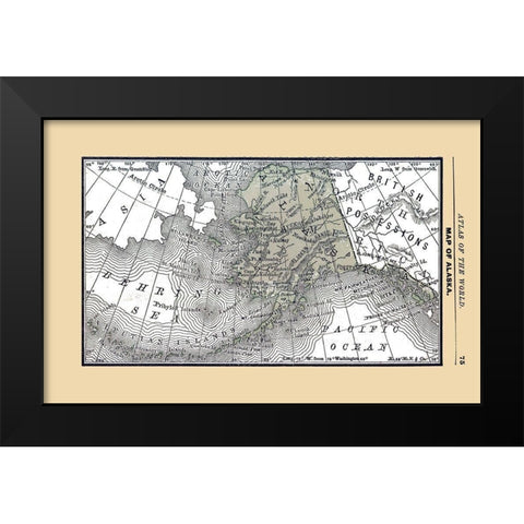 Alaska - Alden 1886 Black Modern Wood Framed Art Print by Alden