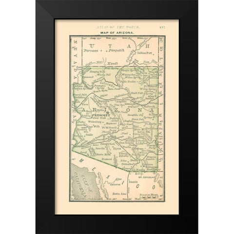 Arizona - Alden 1886 Black Modern Wood Framed Art Print by Alden