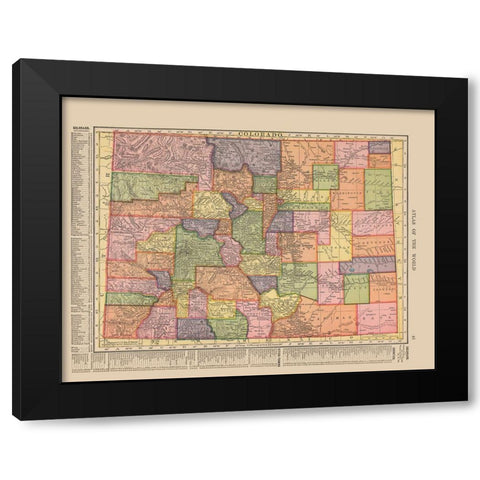 Colorado - Hammond 1910 Black Modern Wood Framed Art Print by Hammond