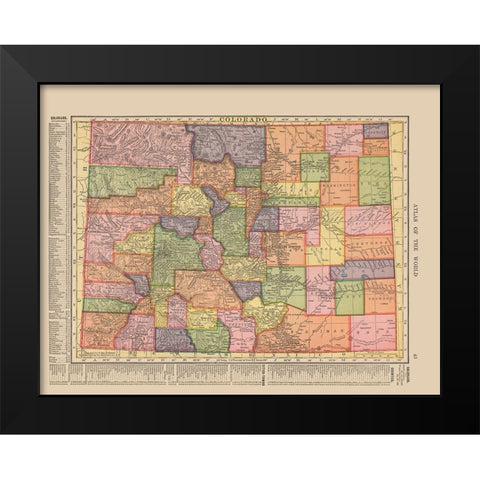 Colorado - Hammond 1910 Black Modern Wood Framed Art Print by Hammond