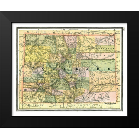 Colorado - Johnson 1888 Black Modern Wood Framed Art Print by Johnson