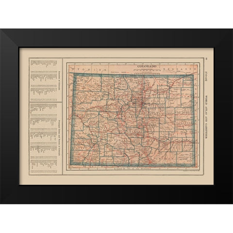 Colorado - Reynold 1921 Black Modern Wood Framed Art Print by Reynold