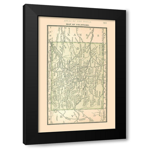 Colorado - Alden 1886 Black Modern Wood Framed Art Print by Unknown