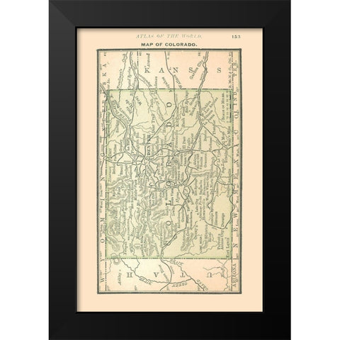 Colorado - Alden 1886 Black Modern Wood Framed Art Print by Unknown