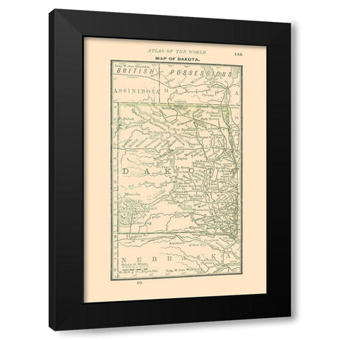 Dakota - Alden 1886 Black Modern Wood Framed Art Print by Alden