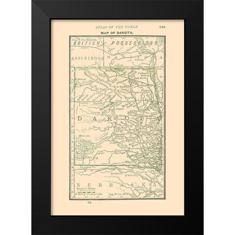 Dakota - Alden 1886 Black Modern Wood Framed Art Print by Alden