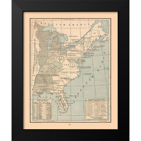 United States, Expansion- Cram 1888 Black Modern Wood Framed Art Print by Cram