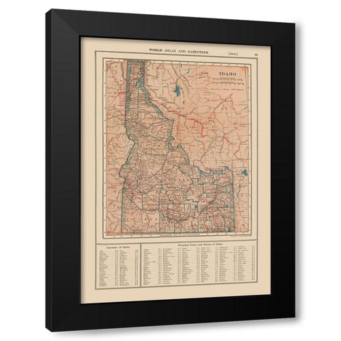 Idaho - Reynold 1921 Black Modern Wood Framed Art Print by Reynold