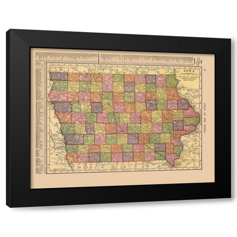 Iowa - Hammond 1910 Black Modern Wood Framed Art Print by Hammond