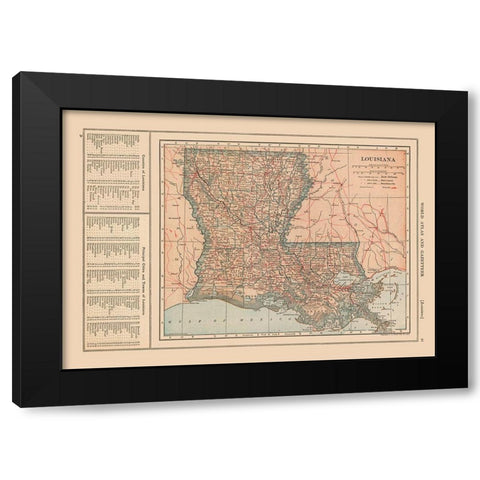 Louisiana - Reynold 1921 Black Modern Wood Framed Art Print with Double Matting by Reynold