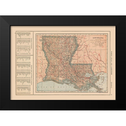 Louisiana - Reynold 1921 Black Modern Wood Framed Art Print by Reynold