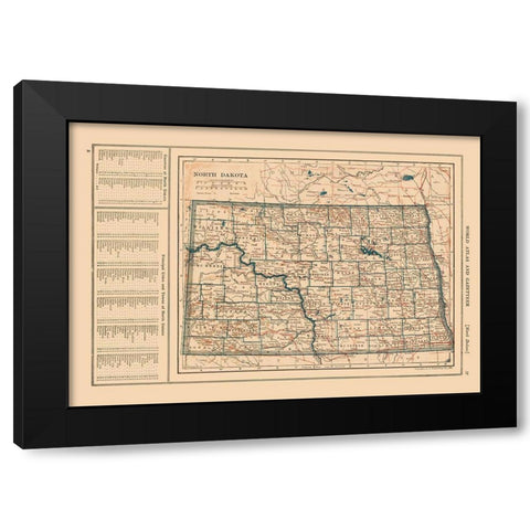 North Dakota - Reynold 1921 Black Modern Wood Framed Art Print by Reynold