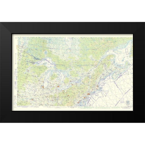 Northeast United States Aeronautical - USAF 1961 Black Modern Wood Framed Art Print by USAF