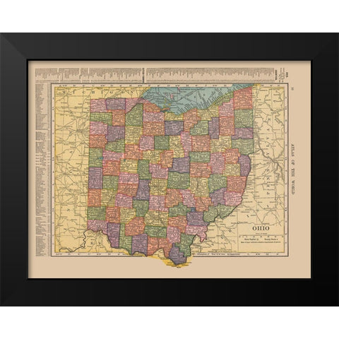 Ohio - Hammond 1910 Black Modern Wood Framed Art Print by Hammond