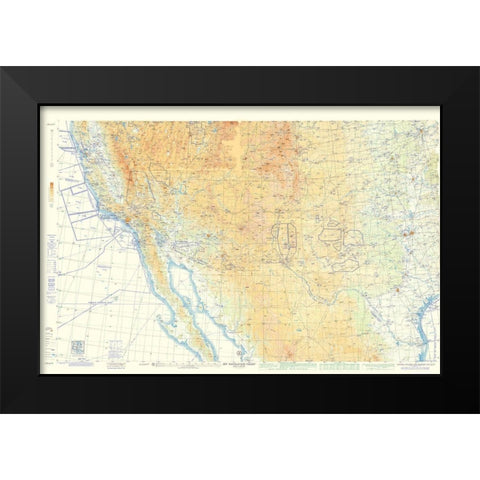 Southwest United States Aeronautical - USAF 1962 Black Modern Wood Framed Art Print by USAF